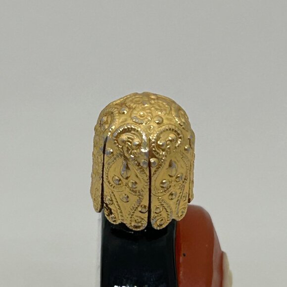 Vintage Three Graces Cameo Perfume Bottle Resin Black Glass Made in Austria READ - Picture 11 of 16